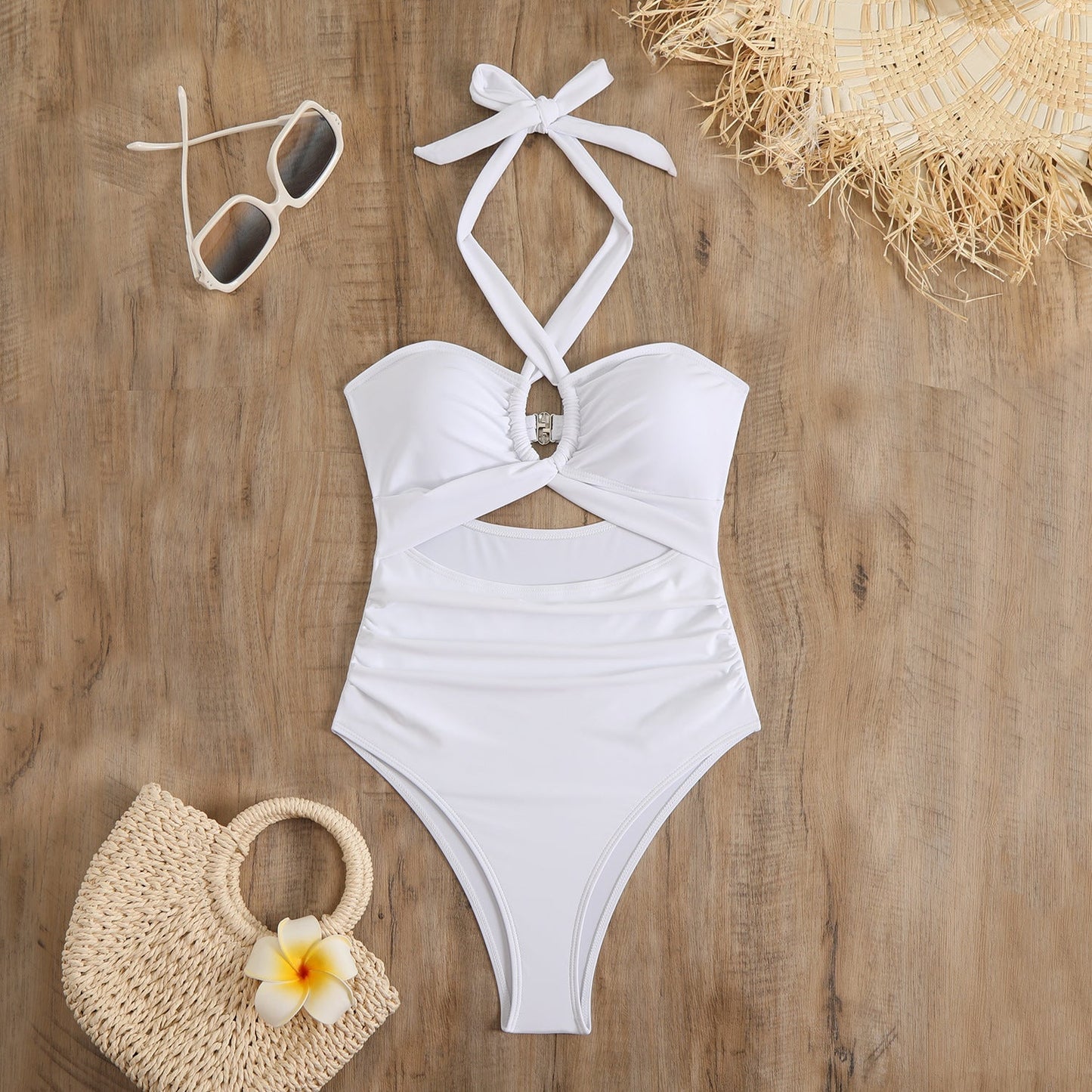 Maillot de bain femme taille haute avec découpes Berg-Feldt