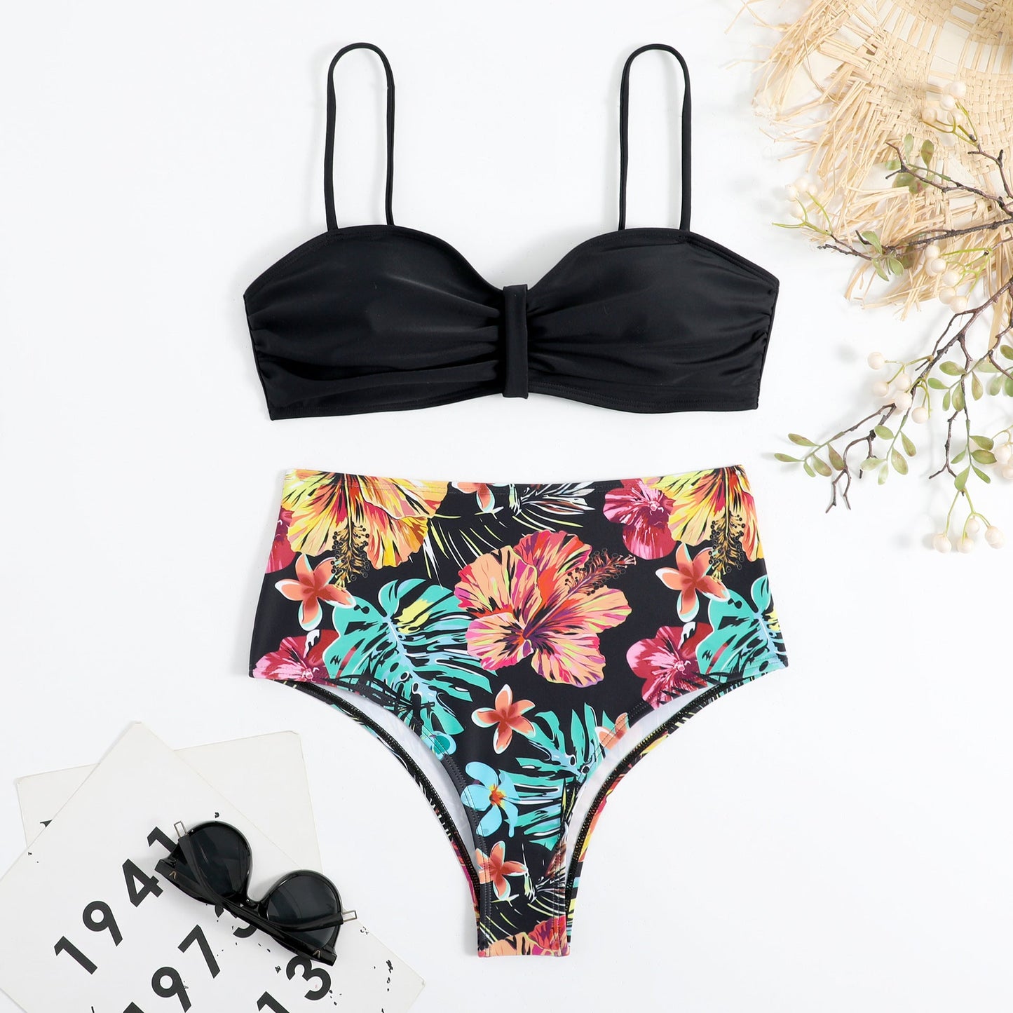 Ensemble bikini fleuri taille haute pour femme berg-feldt1750243172
