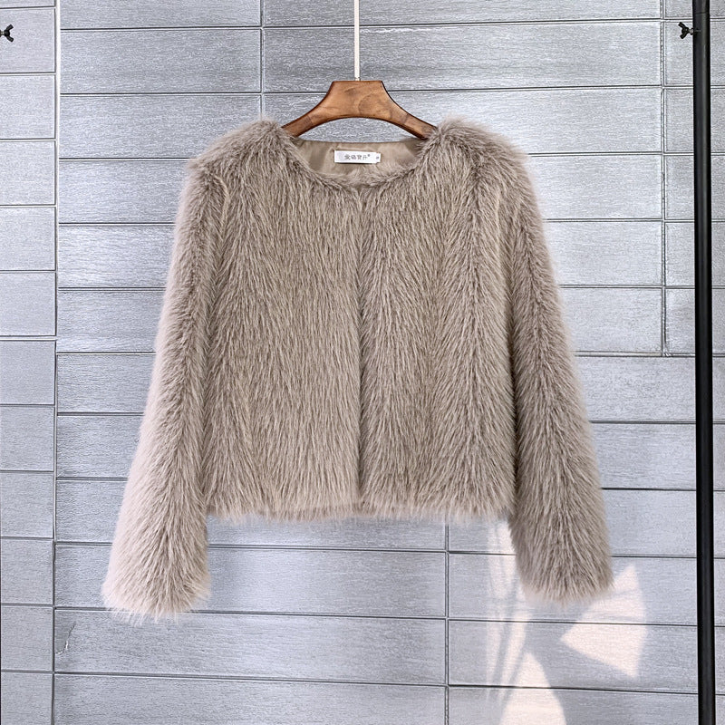 Veste courte moelleuse pour femme en fausse fourrure de haute qualité avec manches élégantes Berg-Feldt