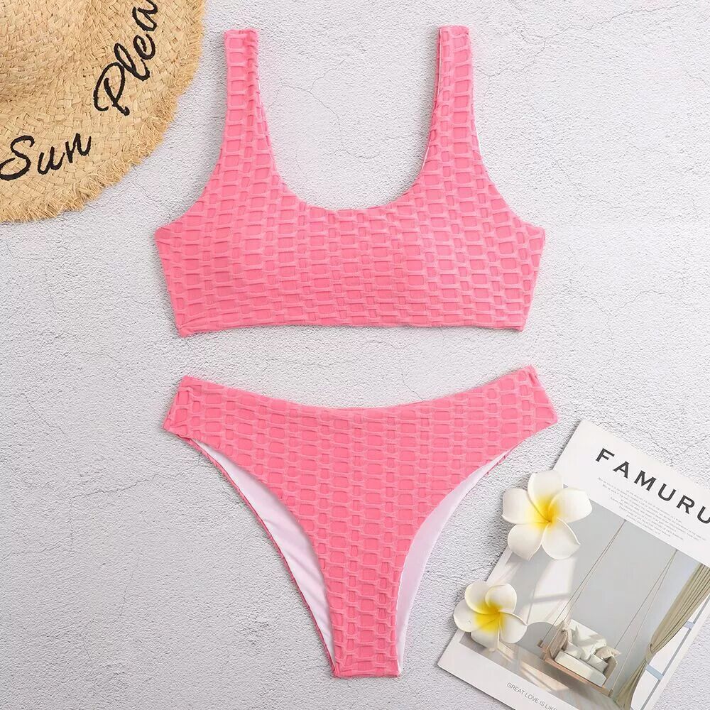 Haut de maillot de bain texturé taille haute pour femme Berg-Feldt