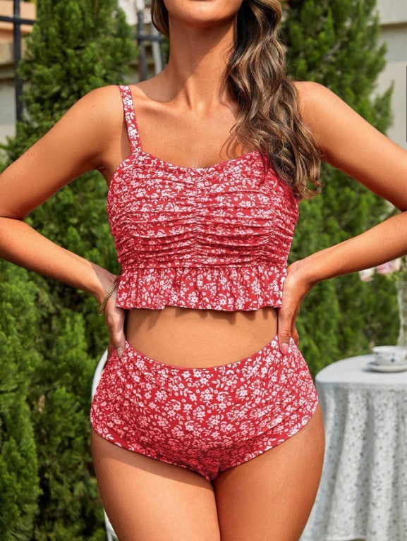 Ensemble bikini femme Berg-Feldt taille haute avec chemise à volants