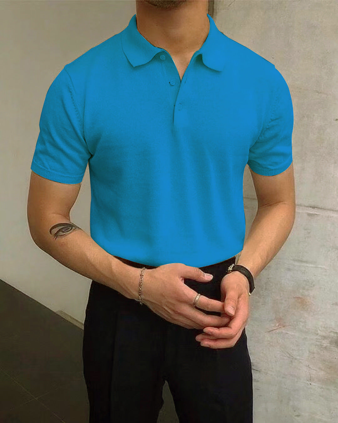 Herren Polo-Shirt aus atmungsaktiver Baumwolle mit elegantem Kragen Berg-Feldt