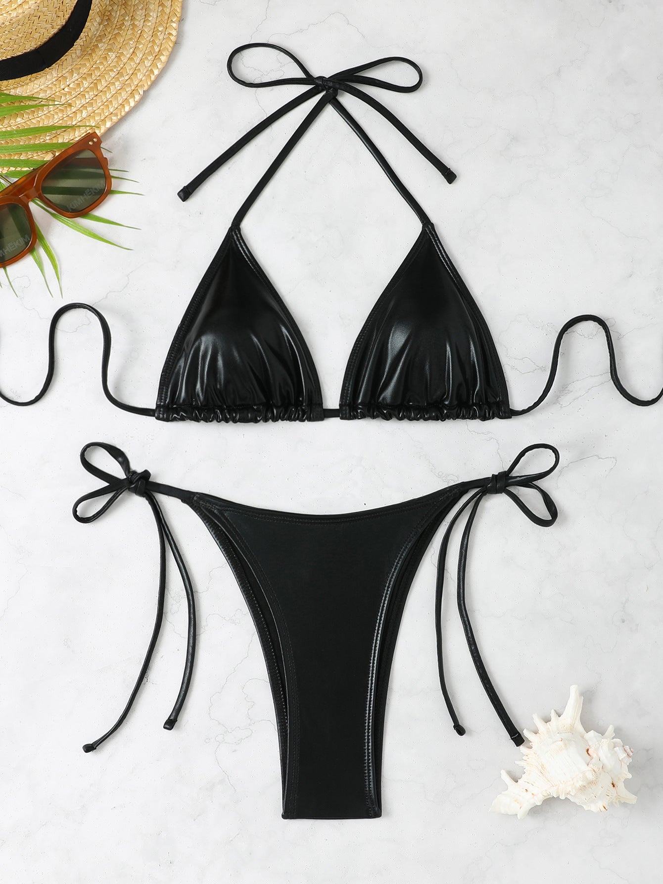 Haut de bikini triangulaire scintillant pour femme Berg-Feldt