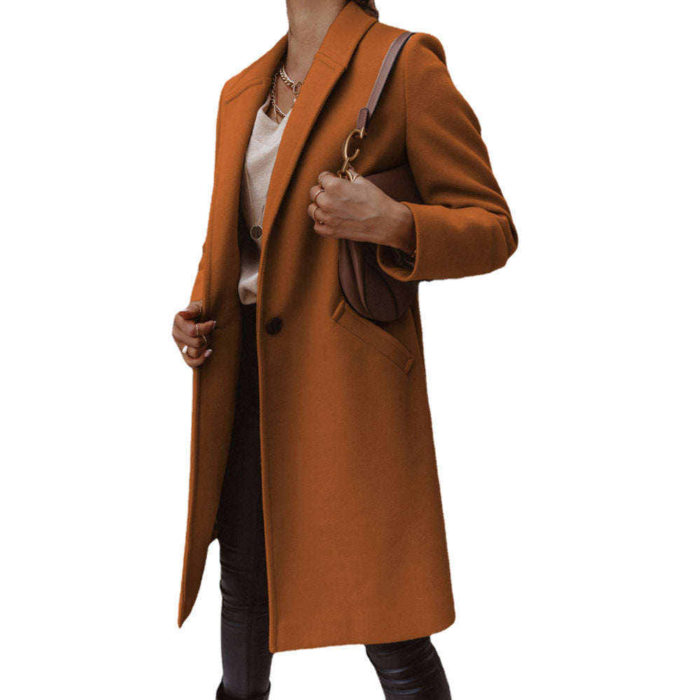 Damen Manteau en laine élégant avec silhouette ajustée et poches pratiques Berg-Feldt