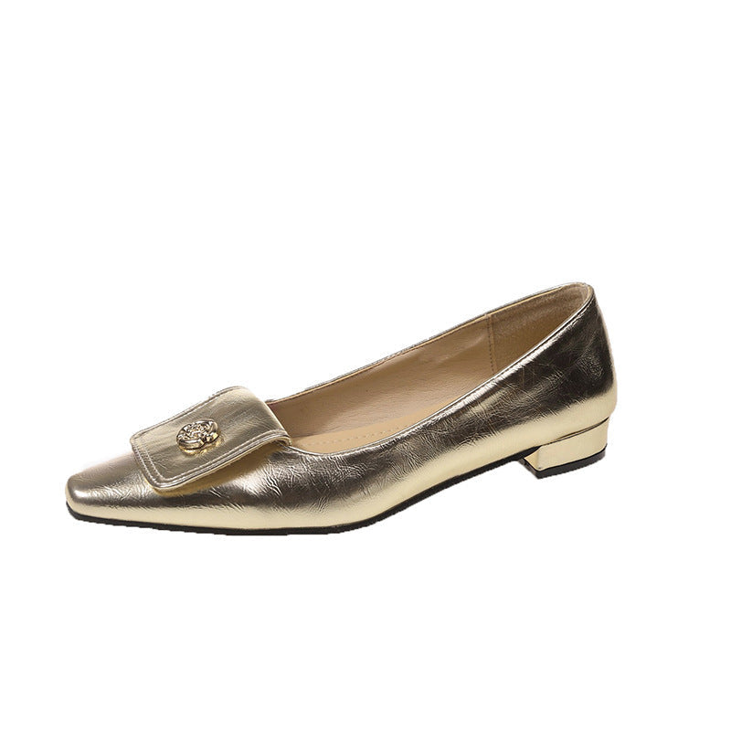 Ballerines élégantes à bout pointu et détail boutonné pour femme de berg-feldt