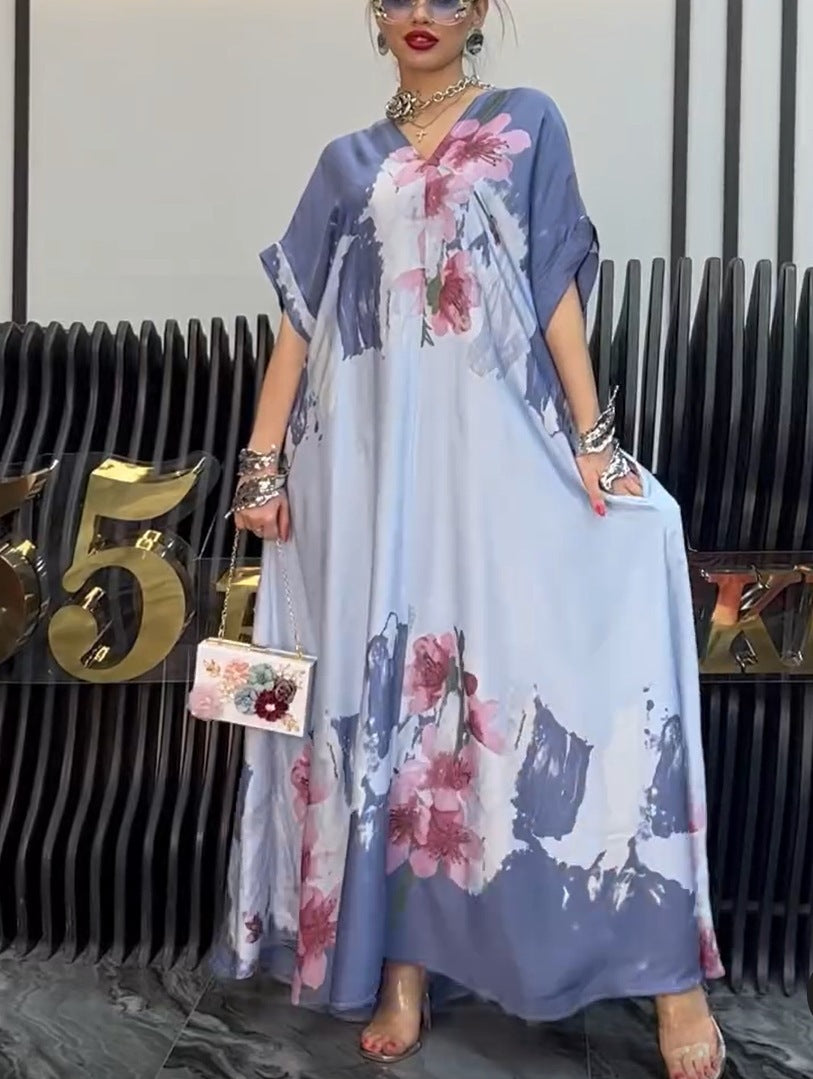 Berg-Feldt Robe Caftan Fleurie pour Femme