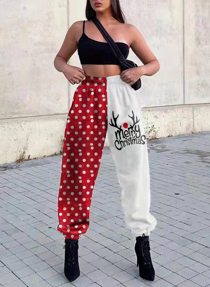 Damen Freizeithose mit lustigem Schneemann-Design Berg-Feldt