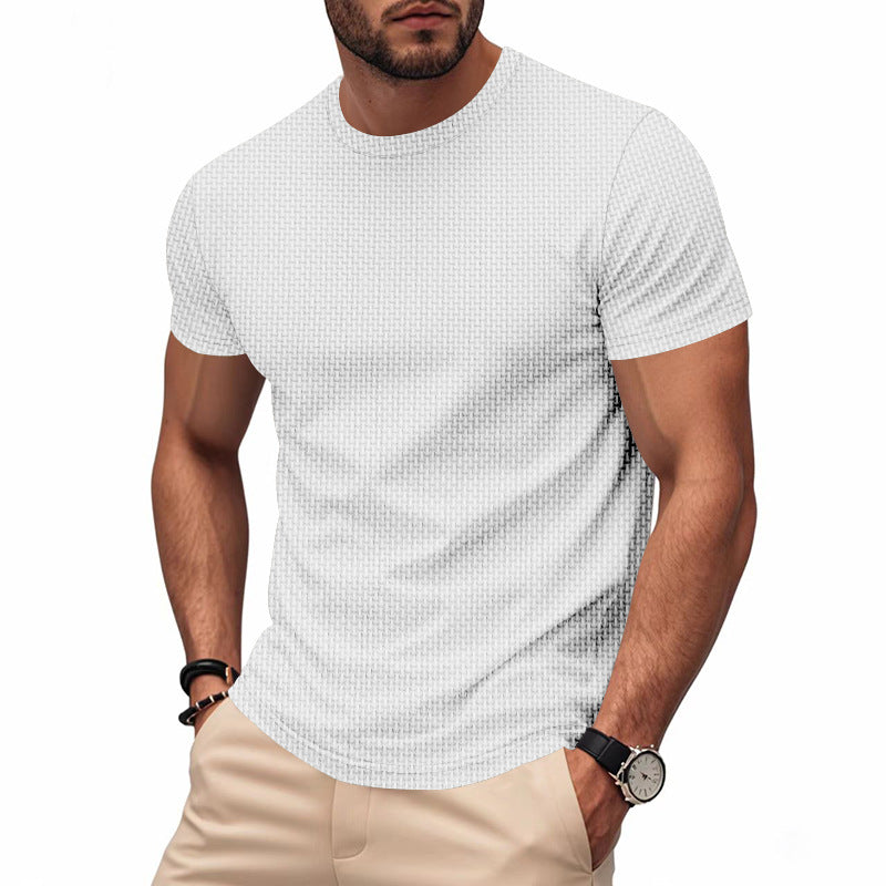 Herren Kurzarm T-Shirt mit strukturiertem Design und atmungsaktiver Baumwolle Berg-Feldt