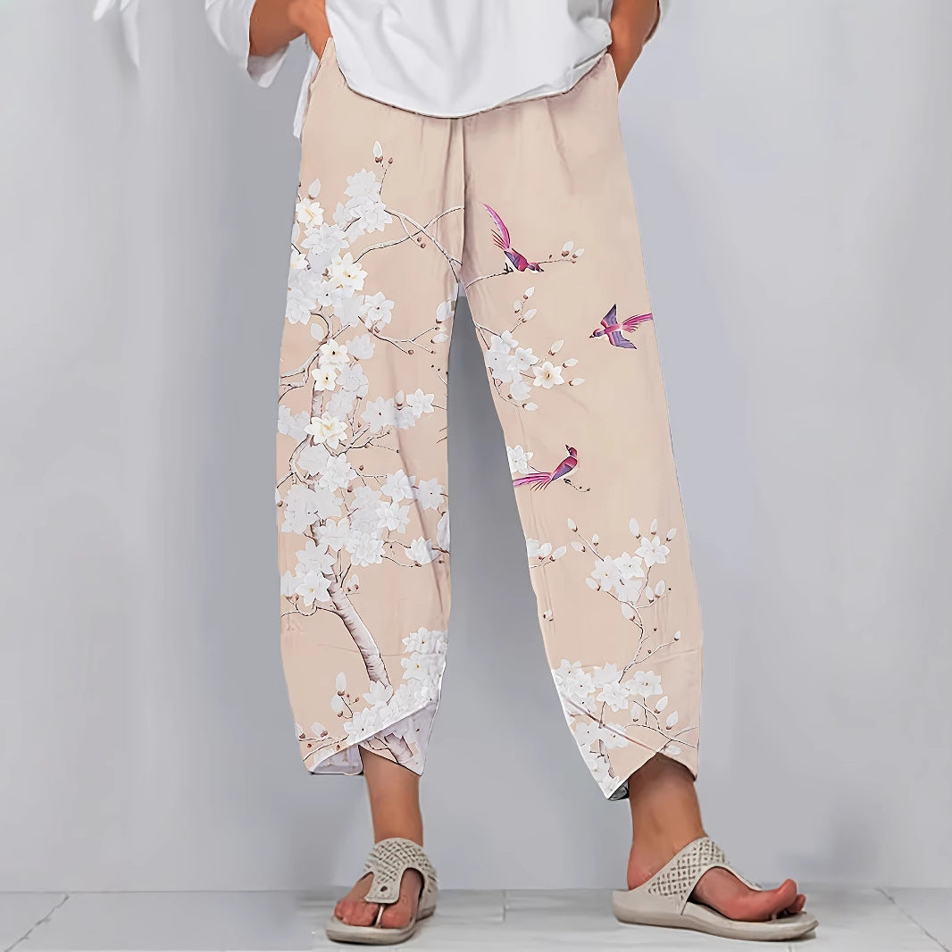 Pantalon ample Berg-feldt pour femme à motif floral