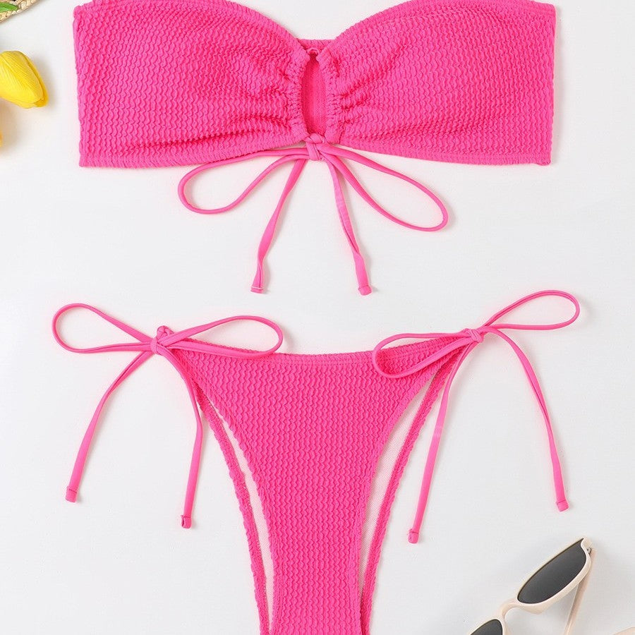 Elegantes Damen Bandeau Bikini-Set mit Bindebändern von berg-feldt