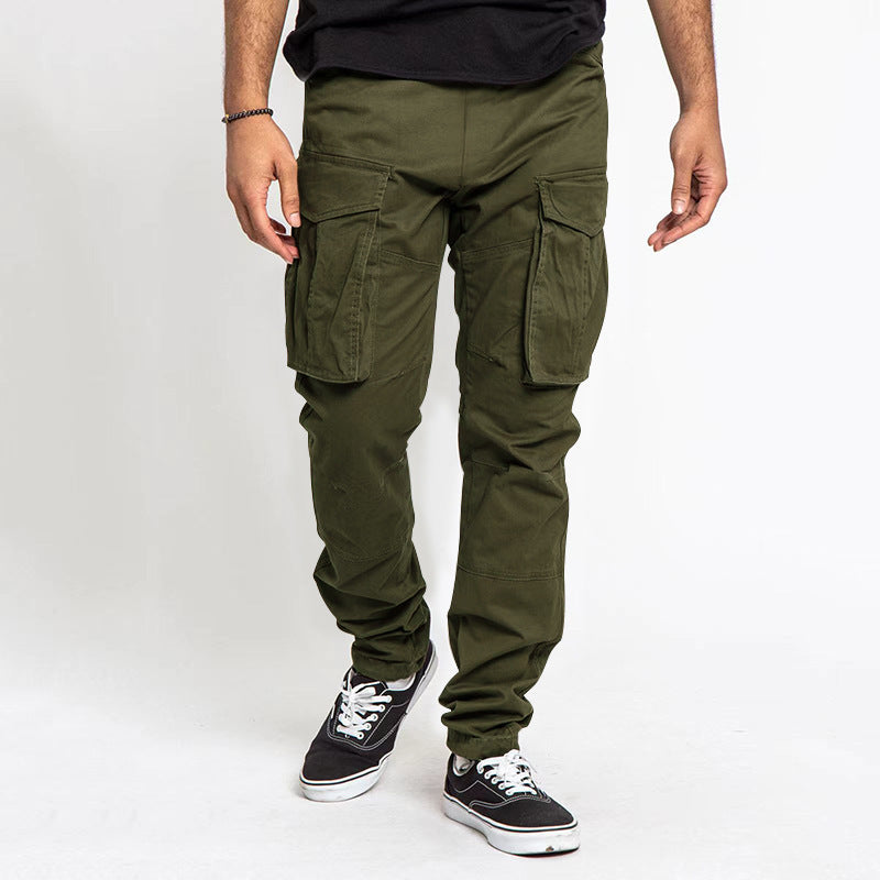 Pantalon cargo à la mode pour hommes avec poches multifonctions et taille élastique Berg-Feldt