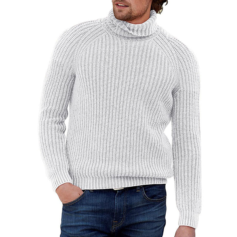 Pull-over homme en grosse maille à col montant Berg-Feldt