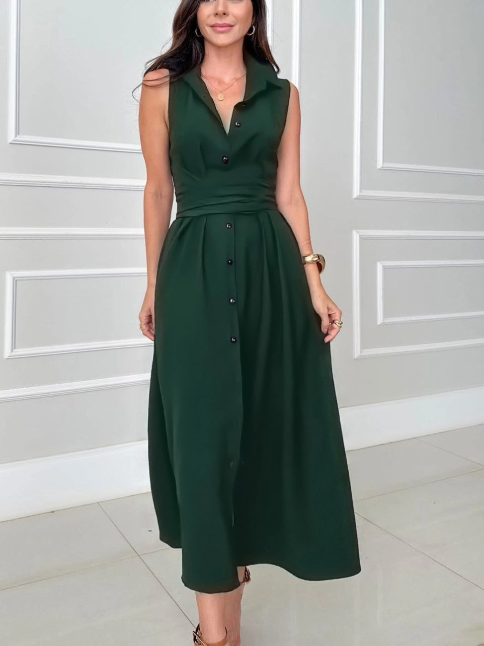 Robe chemisier pour femme avec ceinture et poches de berg-feldt