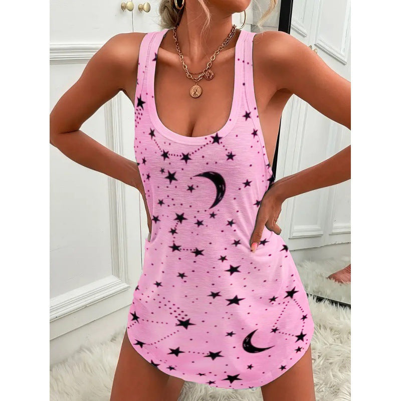 Débardeur aérien pour femme avec motif étoiles et lunes Berg-Feldt