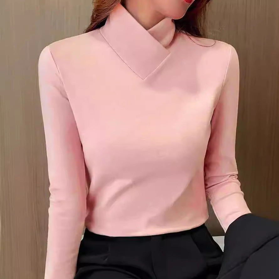 Berg-Feldt | Blouse avec Col Asymétrique Manches Longues Élégante et Moderne