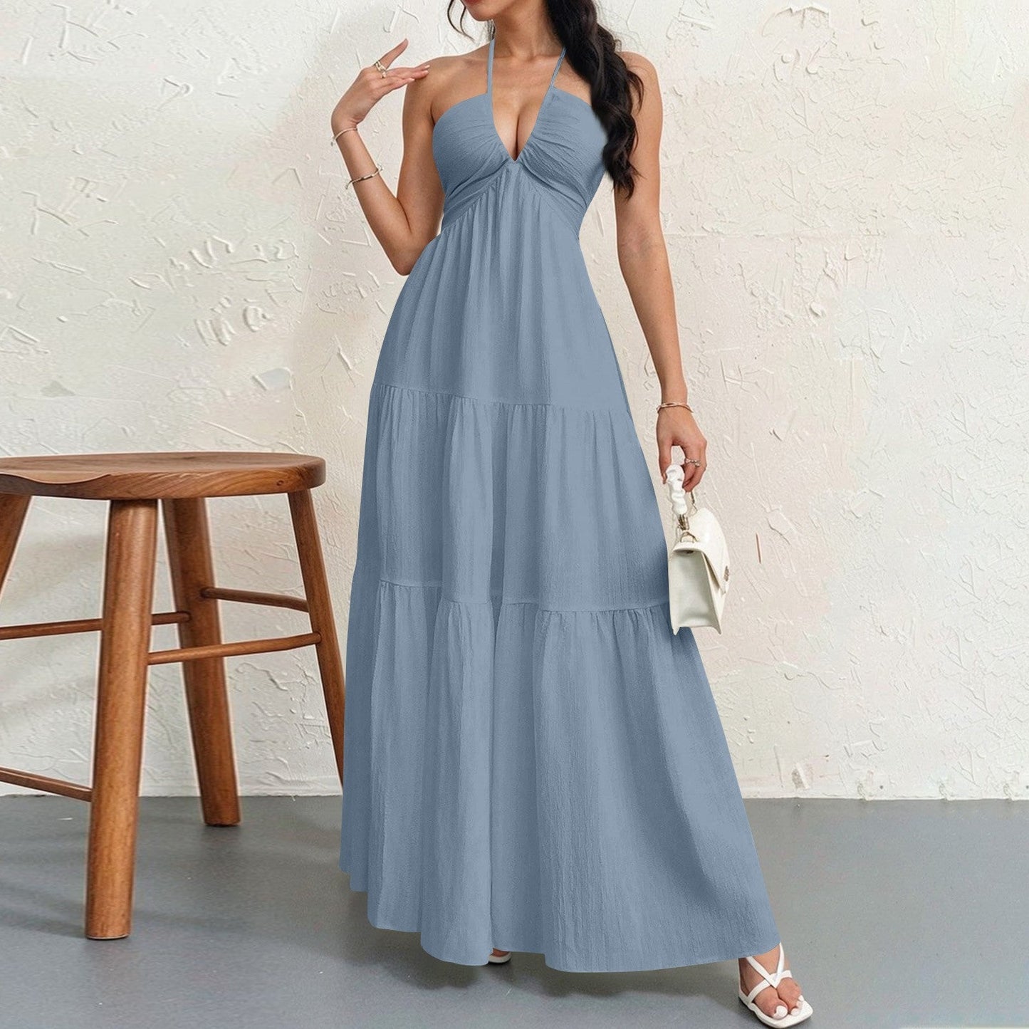 Robe longue fluide pour femme avec décolleté plongeant Berg-Feldt