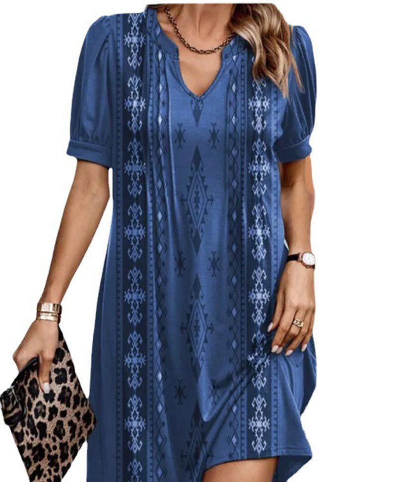 Robe-chemise fleurie pour femme avec manches bouffantes tendance de berg-feldt