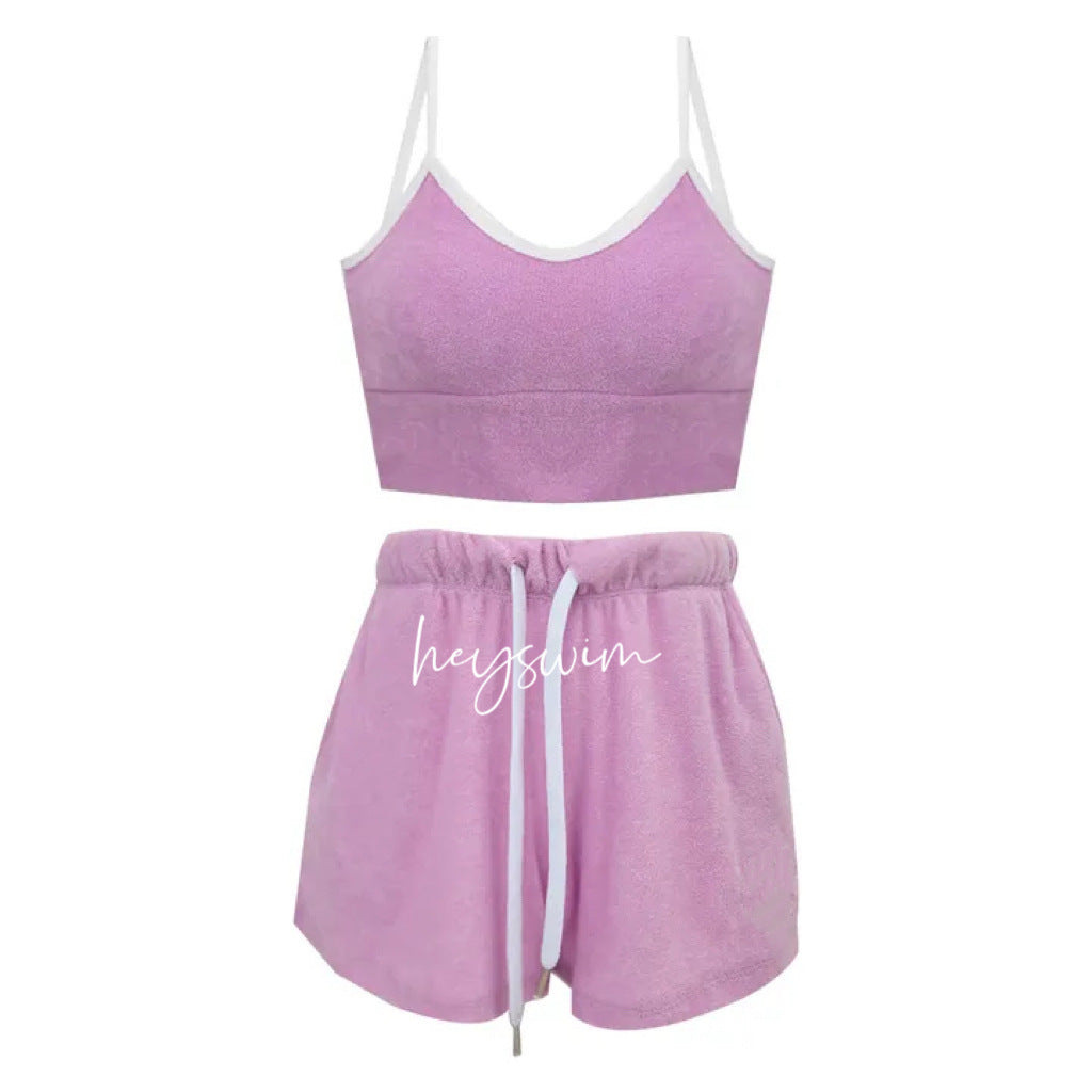 Ensemble débardeur court et short de sport berg-feldt pour femme