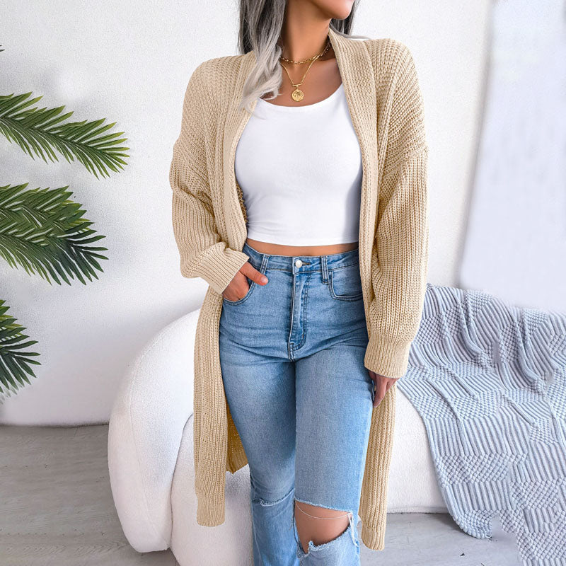 Berg-Feldt | Einfarbige Strickjacke für Elegante Outfits