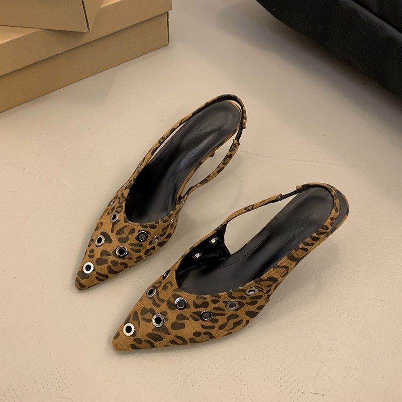 Berg-Feldt Escarpins Slingback pour femme avec bout pointu et œillets