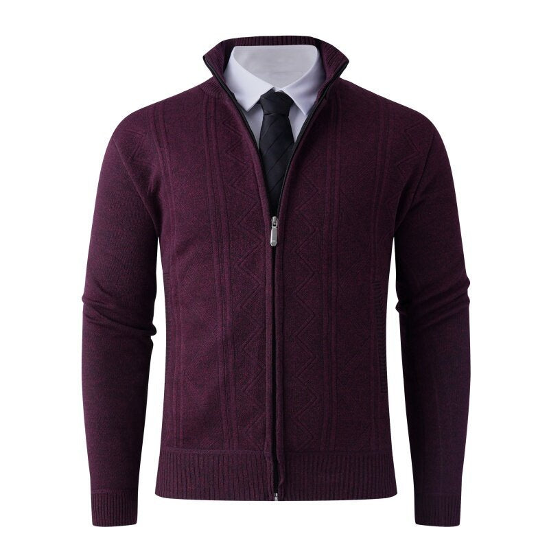Herren Strickjacke mit modernem Zipper und eleganten Mustern Berg-Feldt