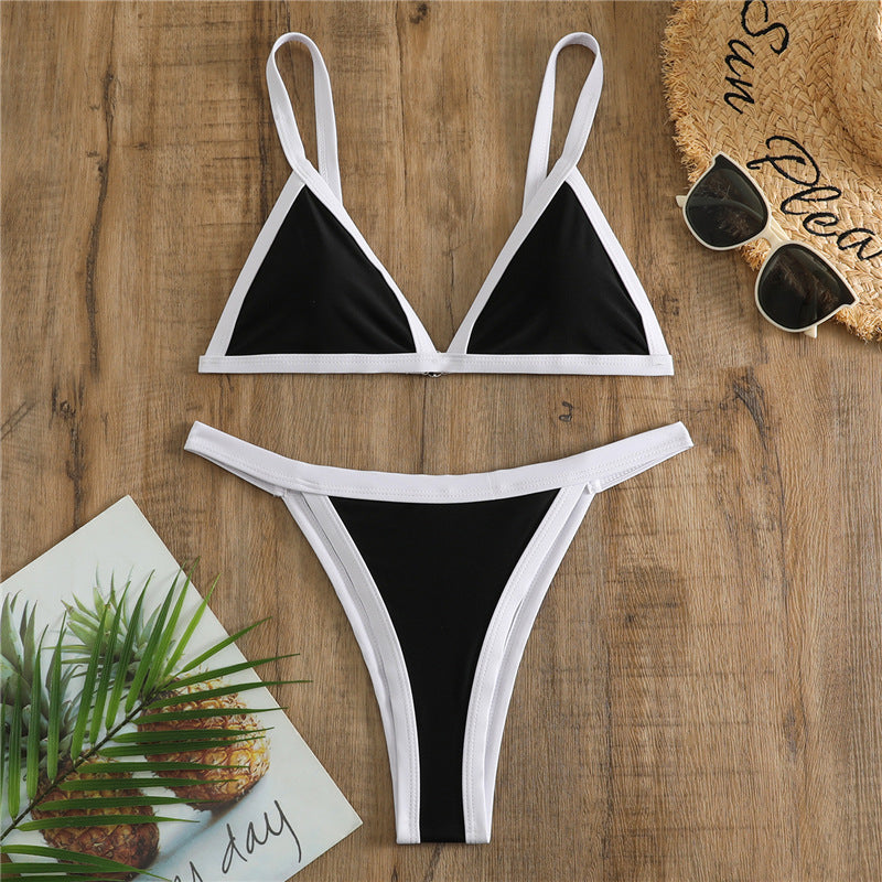 Ensemble de bikini femme Berg-feldt : brassière triangle et slip taille haute