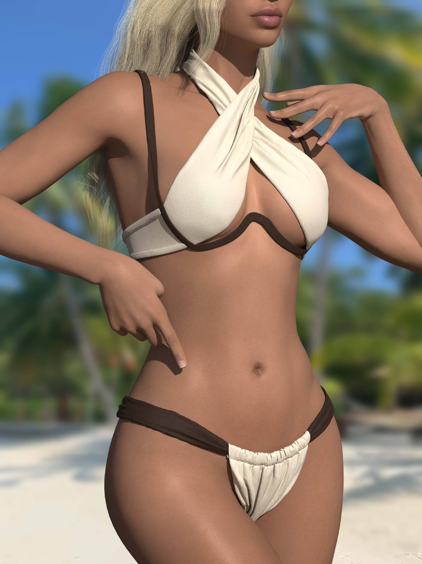 Ensemble bikini à bretelles et devant croisé pour femme de berg-feldt