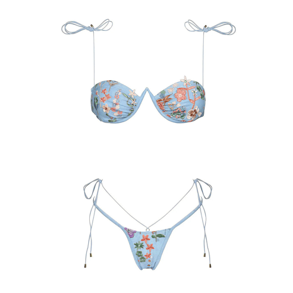 Ensemble bikini pour femme berg-feldt, avec broderies raffinées et bretelles réglables