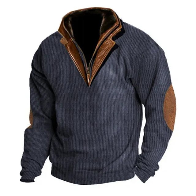 Pull en maille pour homme avec détails et col montant Berg-Feldt
