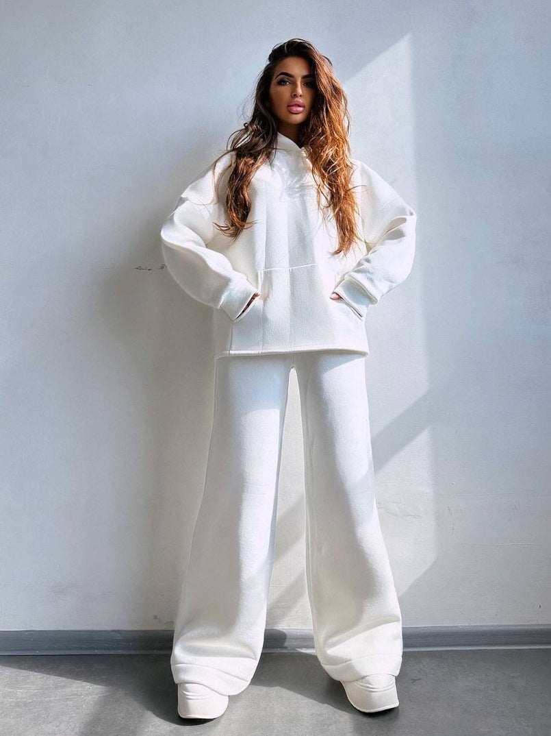 Ensemble sweat à capuche oversize et pantalon large décontracté Berg-Feldt pour femmes