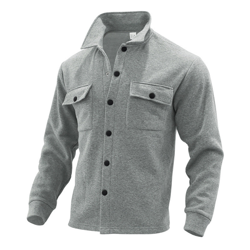 Herren lässige Hemdjacke mit praktischen Taschen und modernem Stehkragen Berg-Feldt