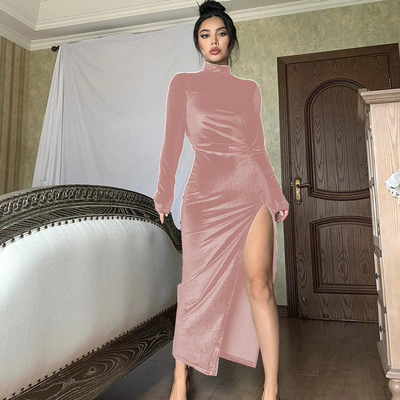 Elegantes Maxikleid für Damen mit hohem Schlitz von berg-feldt