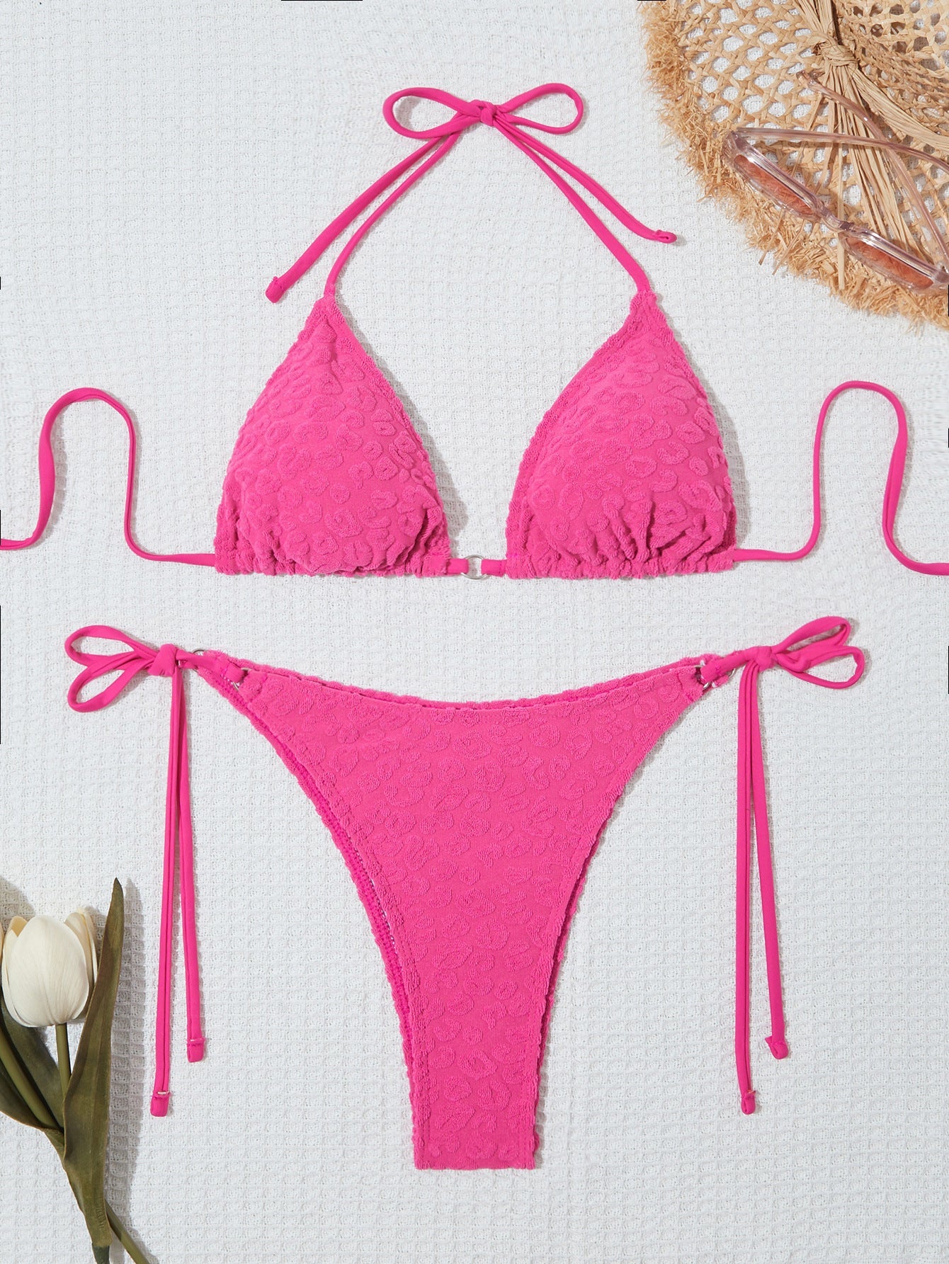 Ensemble de bikini triangle texturé Berg-Feldt pour femme
