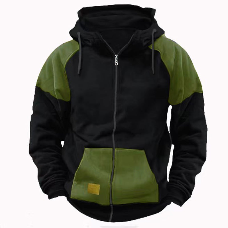 Herren sportliche Kapuzenjacke mit modischen Kontrastdetails Berg-Feldt