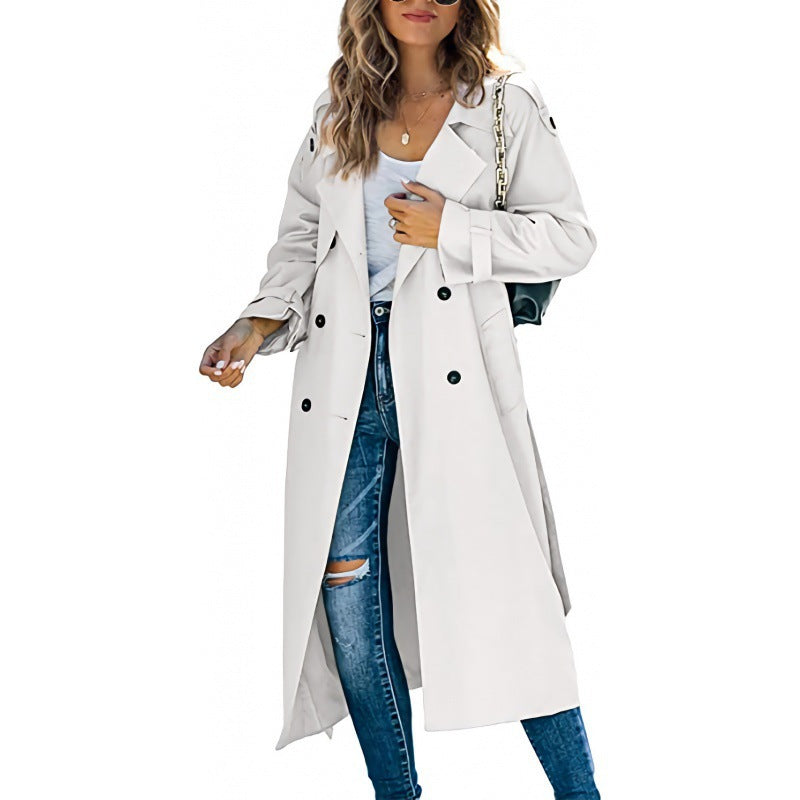 Trench-coat élégant pour femme avec double boutonnage et ceinture Berg-Feldt