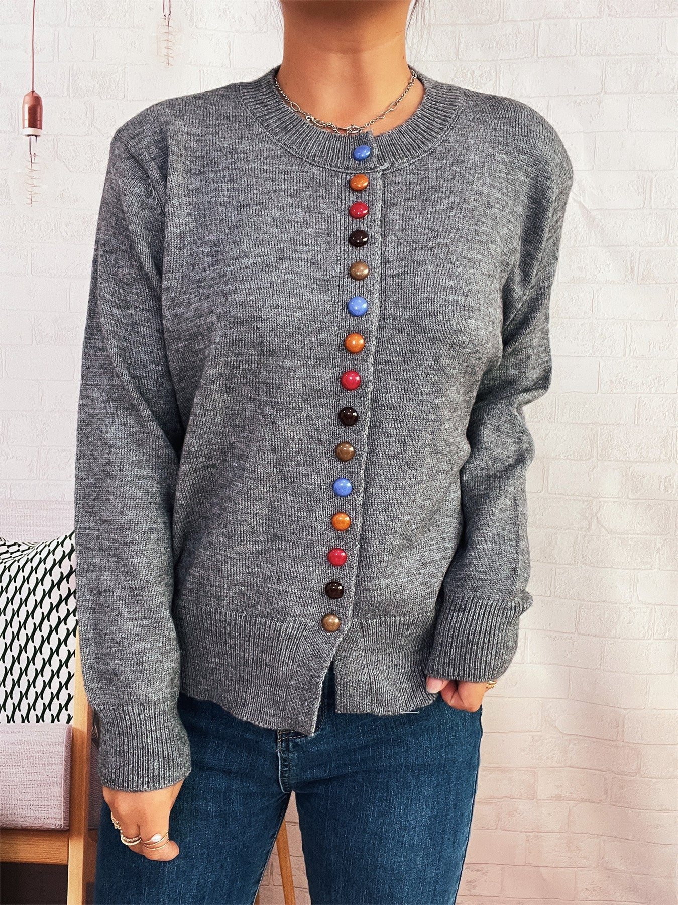 Cardigan élégant pour femme avec boutons colorés Berg-Feldt