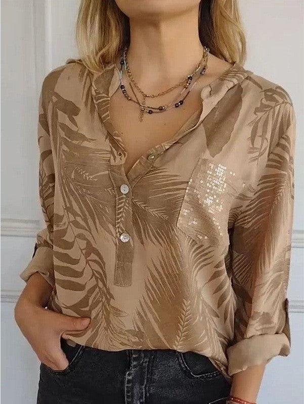 Chemisier femme à imprimé floral et sequins scintillants berg-feldt