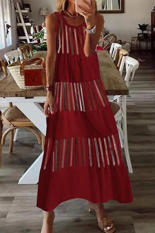 Maxi-Kleid für Damen mit Streifen und Cut-Outs von berg-feldt