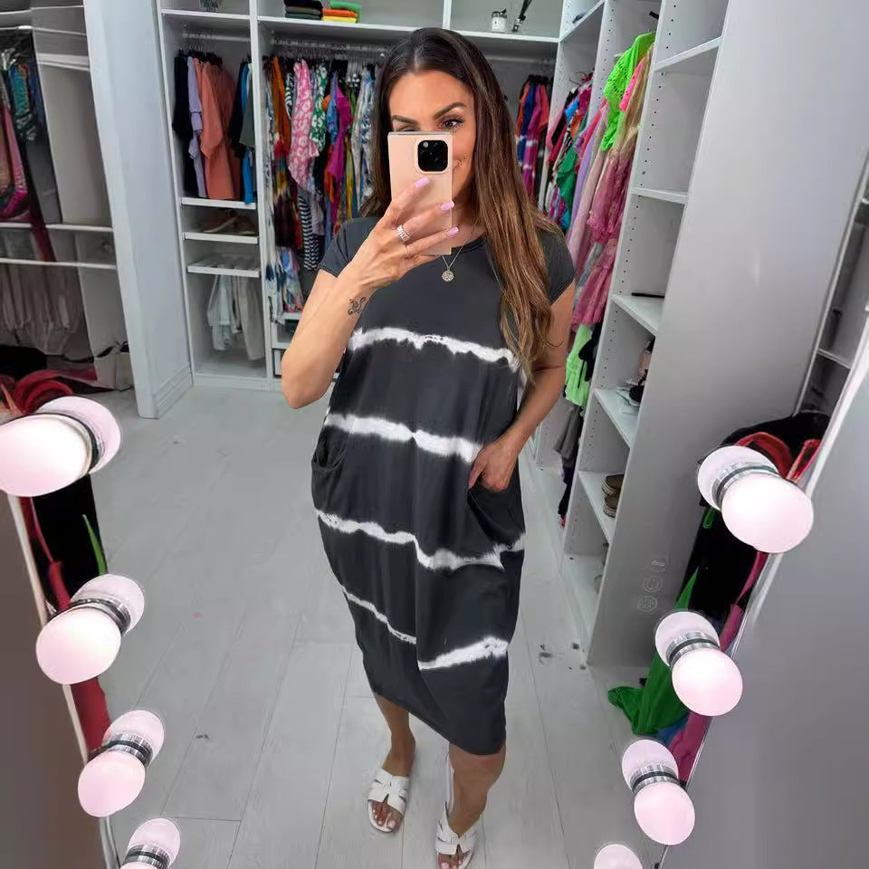 Robe Berg-Feldt pour femme : style batik avec poches pratiques