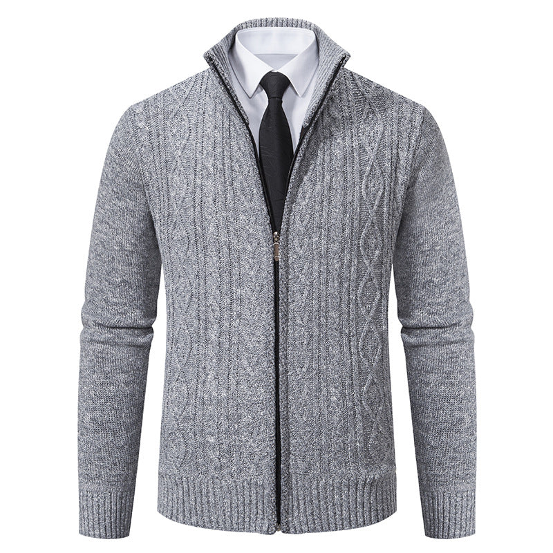 Cardigan homme col montant zippé Berg-Feldt