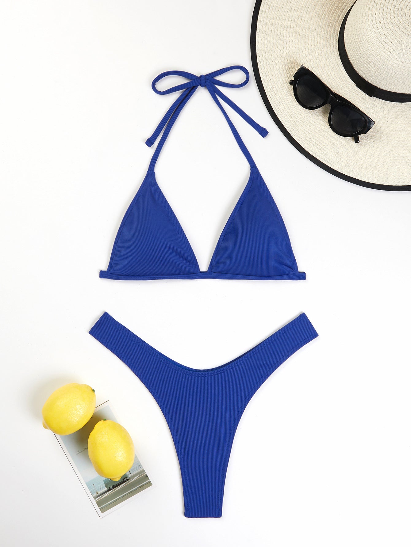 Haut de bikini triangle réglable et bas échancré femme Berg-Feldt