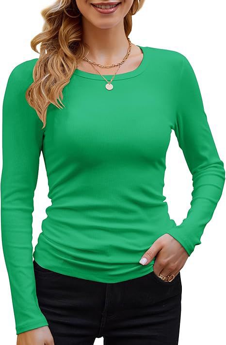 T-shirt à manches longues près du corps en fine maille côtelée pour femme de berg-feldt