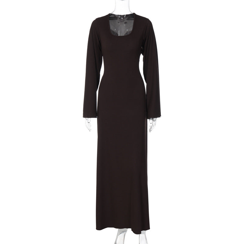 Elegantes Maxikleid für Damen mit langem Arm und quadratischem Ausschnitt von berg-feldt