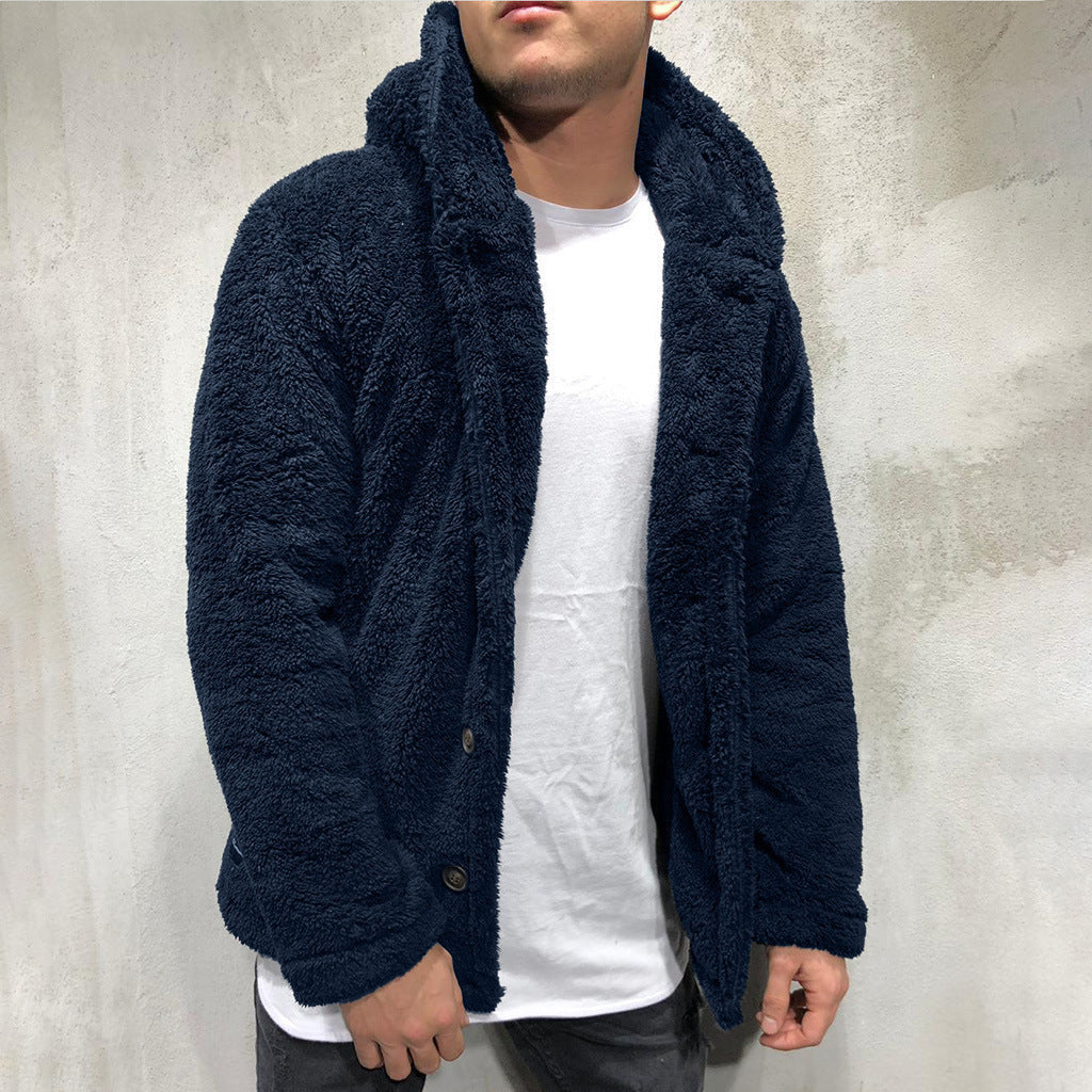 Veste douillette en teddy pour homme avec large revers et poches pratiques Berg-Feldt