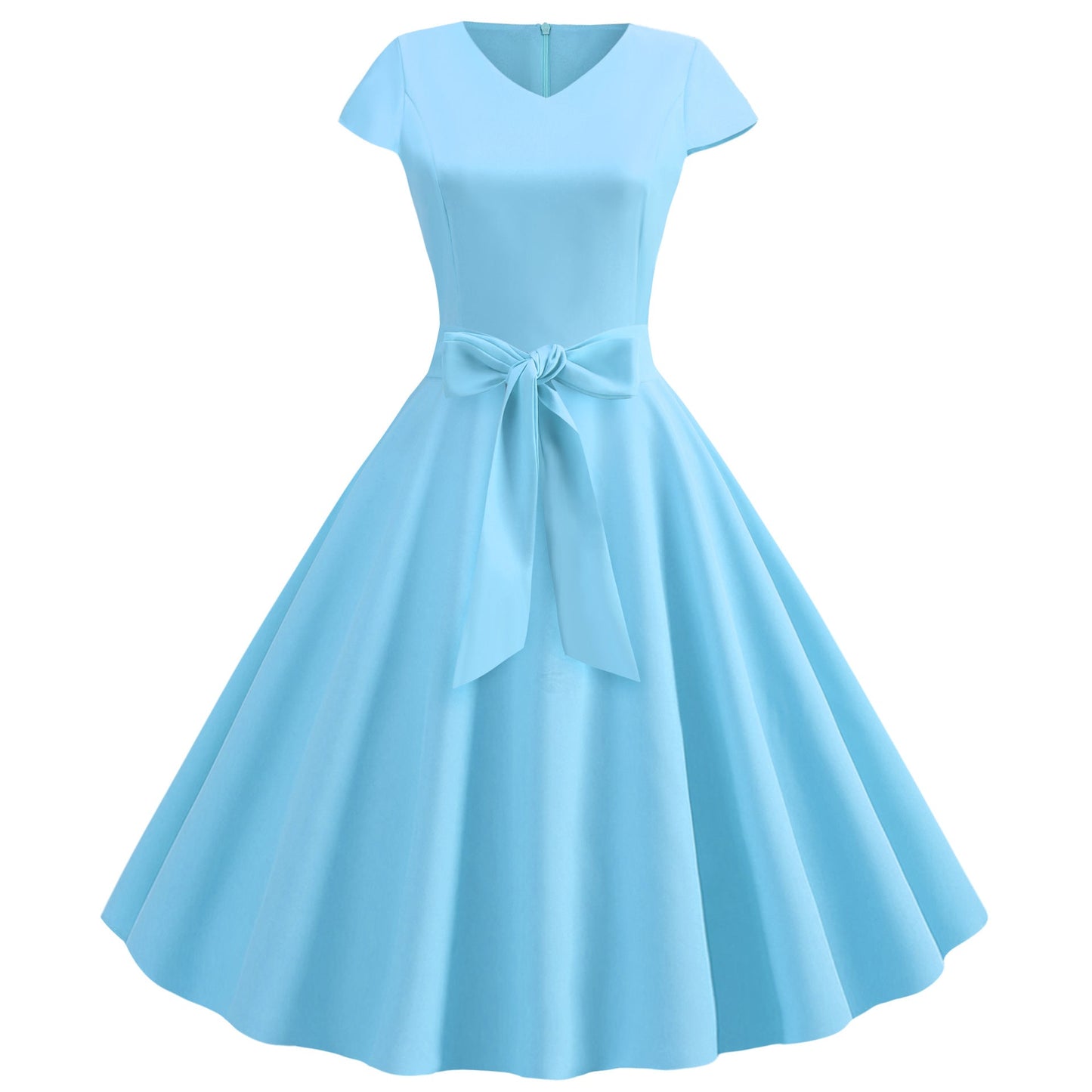 Robe femme Berg-Feldt, coupe vintage, ajustée, avec nœud