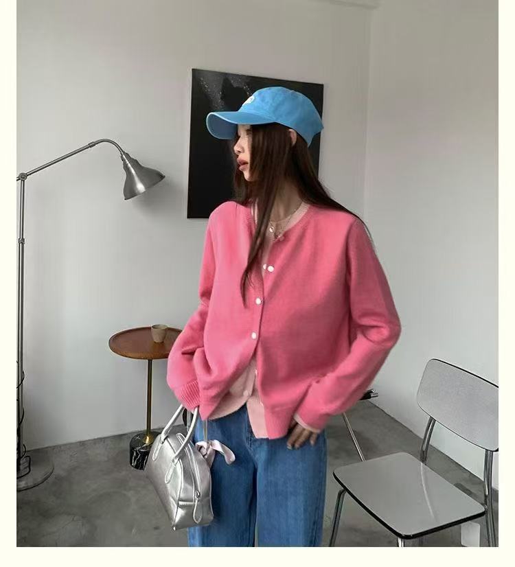 Gilet en maille pour femme avec col rond et bouton Berg-Feldt