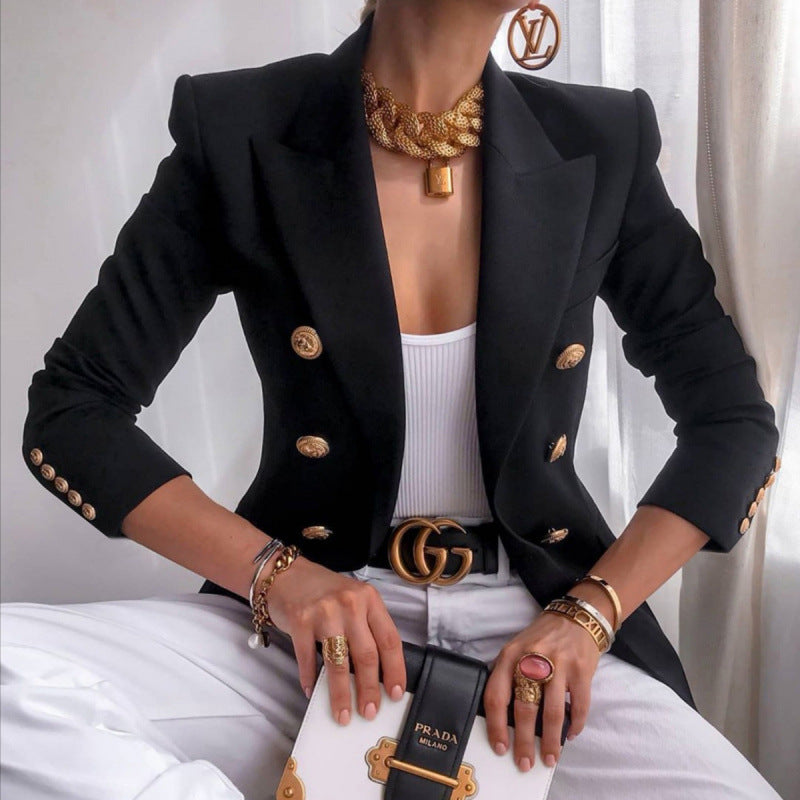 Blazer élégant pour femme avec boutons dorés et coupe classique Berg-Feldt