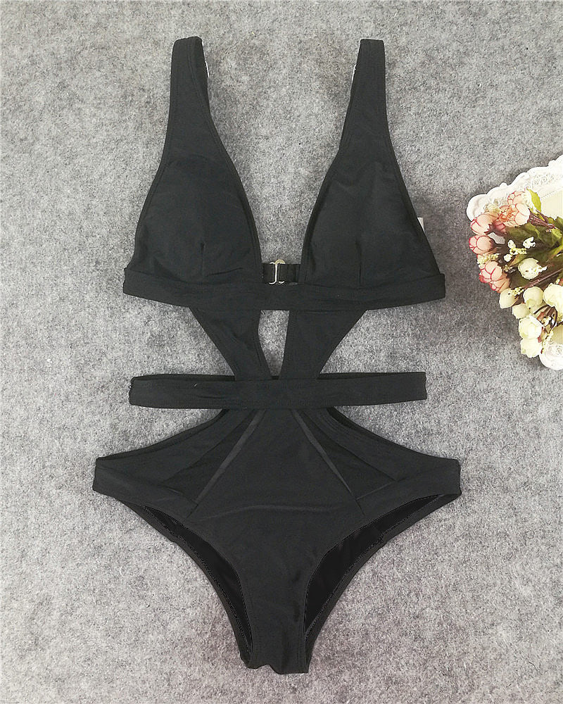 Maillot de bain femme Berg-feldt avec découpes et jambes hautes