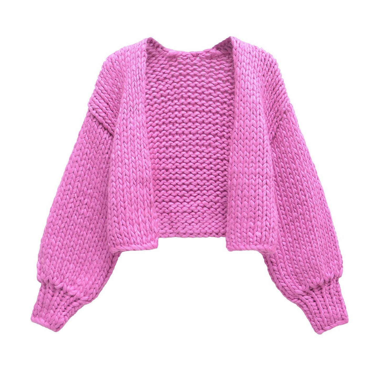 Gilet en grosse maille Berg-Feldt pour femme avec manches bouffantes