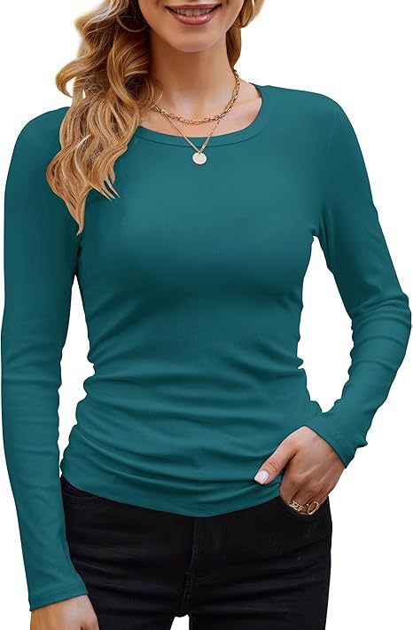 T-shirt à manches longues près du corps en fine maille côtelée pour femme de berg-feldt